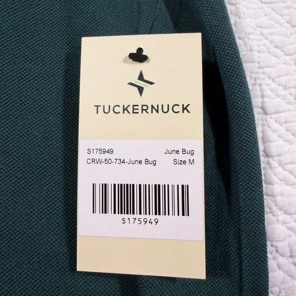 NWT Tuckernuck June Bug Green Pique Cotton Long Sleeve Polo Dress Womens M - Picture 6 of 10